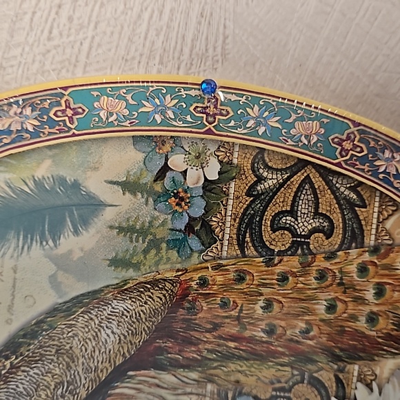 Punch Studio peacock design covered notepad glitter rhinestones 75 sheets NIP - Picture 6 of 7